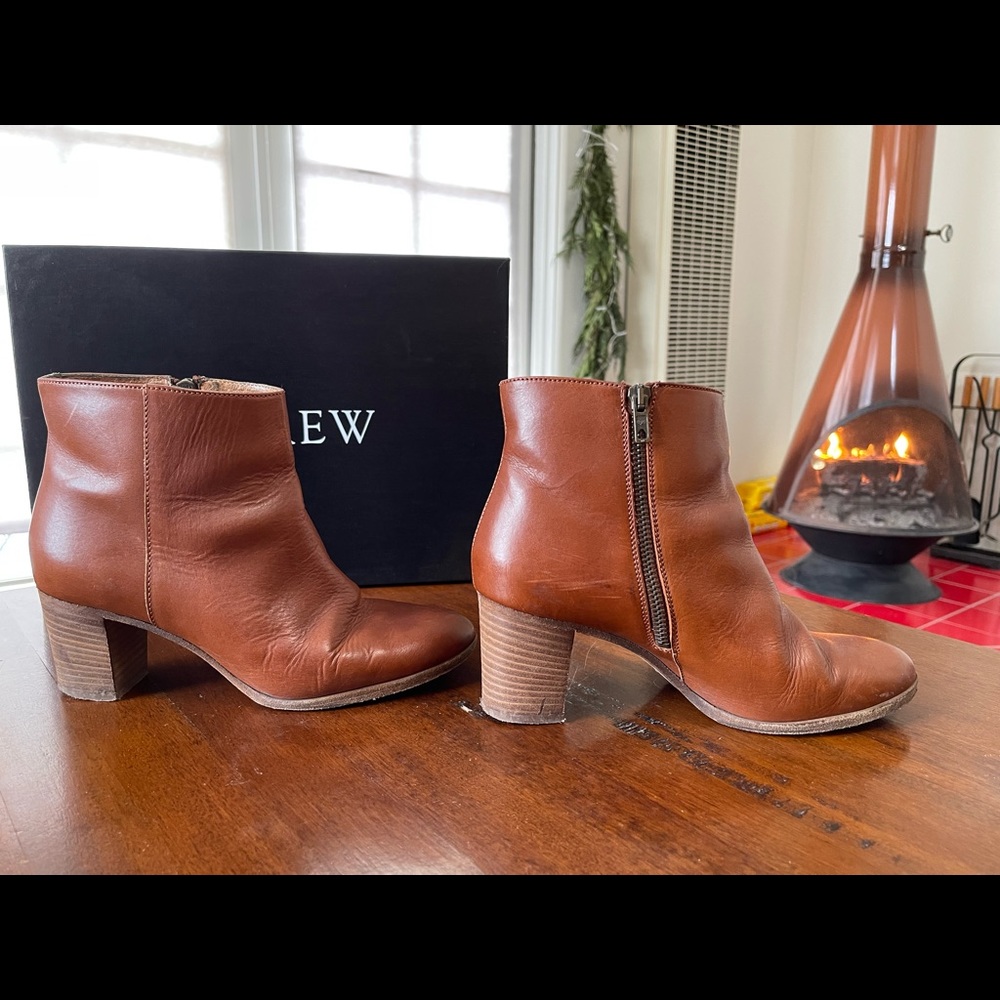 J.Crew Women’s leather side zip booties size 8